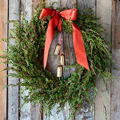 Evergreen & Bell Wreath