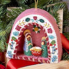 Felted Nativity Ornament