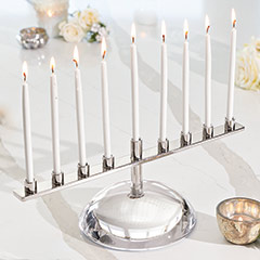 Simon Pearce Glass Menorah