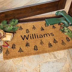 Personalized Winter Tree Estate Mat