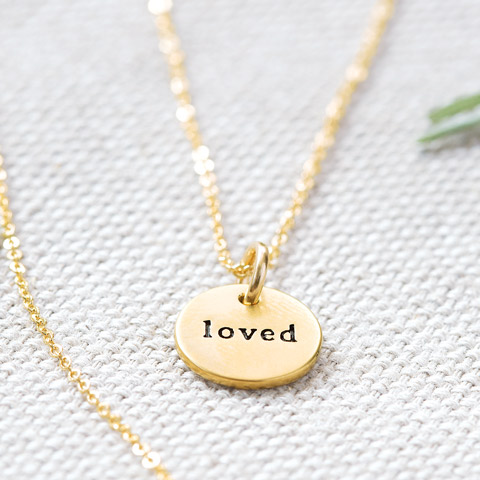 "Loved" Circle Necklace
