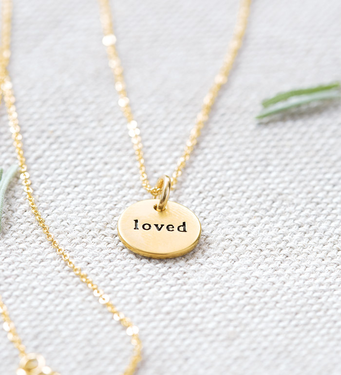 "Loved" Circle Necklace