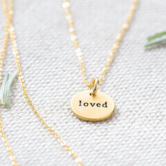 "Loved" Circle Necklace
