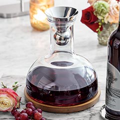 Artisanal Wood & Glass Decanter Set