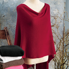 Product Image of Cashmere Poncho - Dove Grey Cashmere Poncho