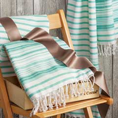 Aqua Turkish Beach Towel Duo