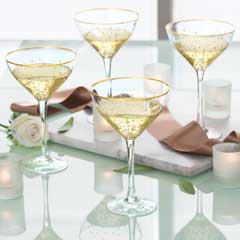 Gatsby Gilded Champagne Coupes