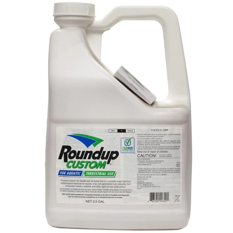 Roundup Custom 53.8% Glyphosate for Aquatic & Terrestrial Use 2.5 gallons 