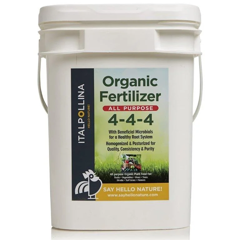 Italpollina 4-4-4 Organic All-Purpose Fertilizer, with Beneficial Microbials, 25 lb Bucket 