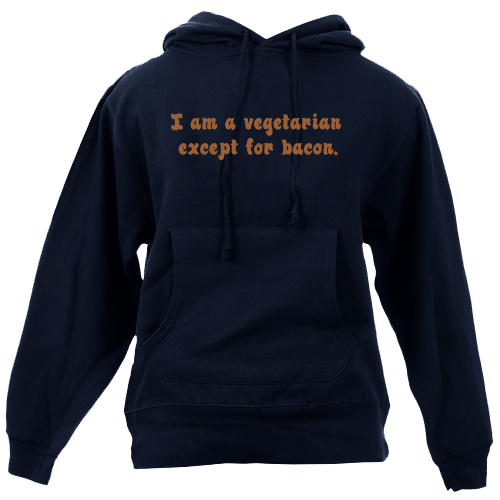 Beyond The Pond Adult Vegetarian Hooded Pullover Sweatshirt