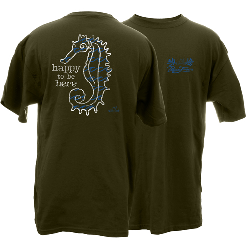 Product Image of Peace Frogs Happy to Be Here Seahorse Short Sleeve T-Shirt