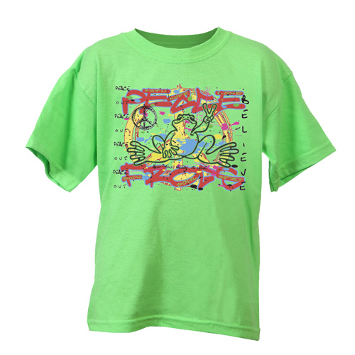Peace Frogs Kids Graffitti Short Sleeve T-Shirt