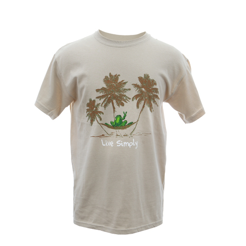 Product Image of Peace Frogs Adult Live Simply Hammock Frog Short Sleeve T-shirt