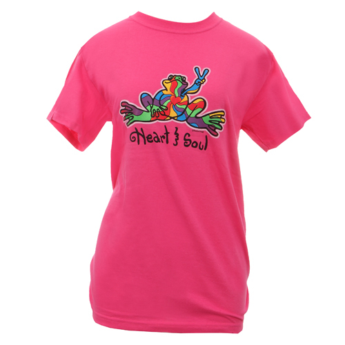 Peace Frogs Adult Heart and Soul Frog Short Sleeve T-Shirt