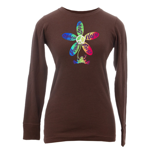 Peace Frogs Junior Peace Courage Thermal Long Sleeve Shirt