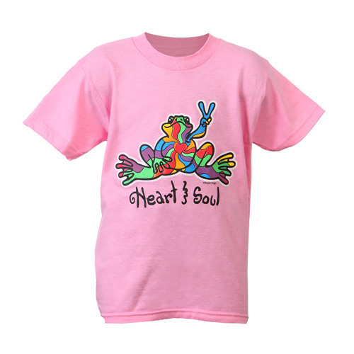 Peace Frogs Heart and Soul Short Sleeve Kids T-Shirt