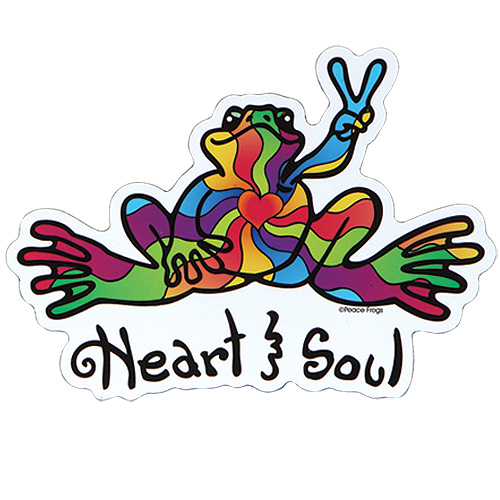 Product Image of Peace Frogs Heart and Soul Car Magnet
