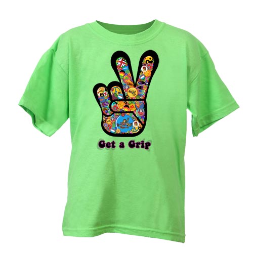 Peace Frogs Get A Grip Short Sleeve Kids T-Shirt