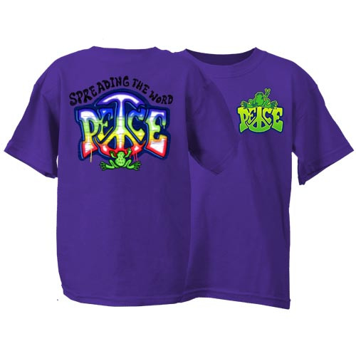 Peace Frogs Spread the Peace Short Sleeve Kids T-Shirt