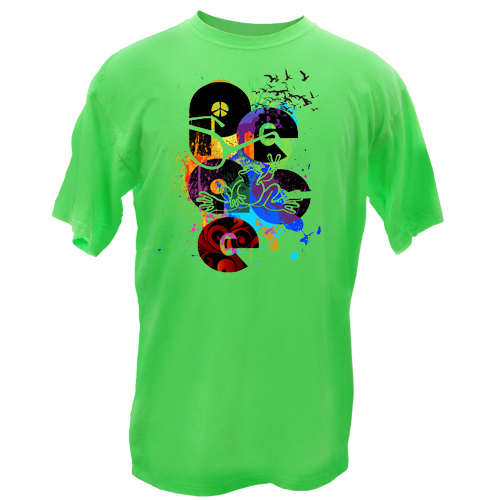 Peace Frogs Adult Modern Peace Frogs Short Sleeve T-Shirt