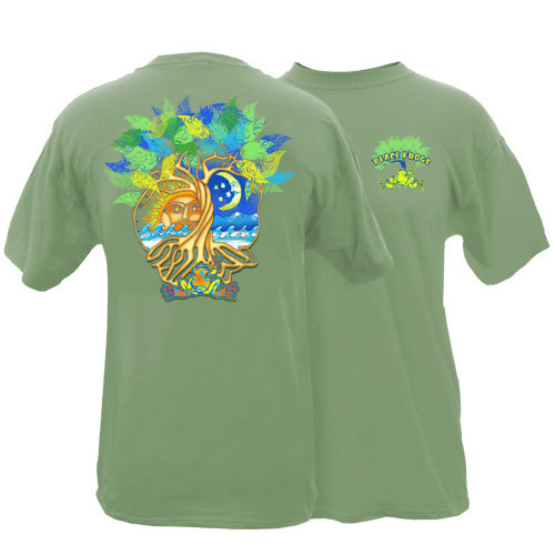 Peace Frogs Adult Sun Moon Tree Short Sleeve T-Shirt