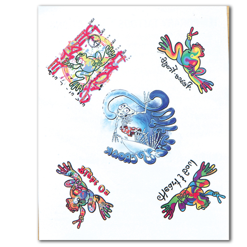 Product Image of Peace Frogs Surf Assortment Tattoo