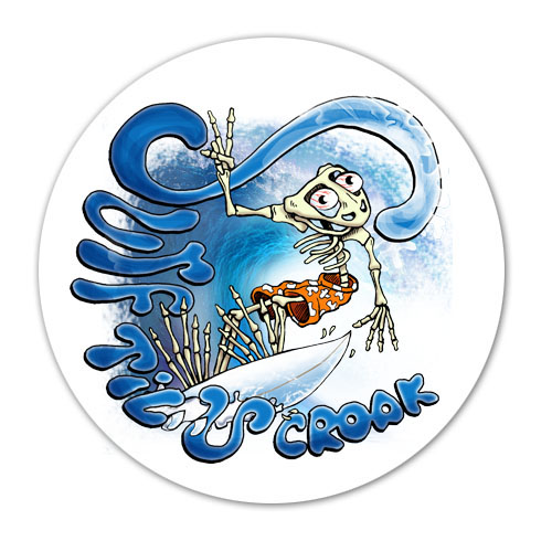 Product Image of Peace Frogs Glow Surf Till You Croak Static Sticker