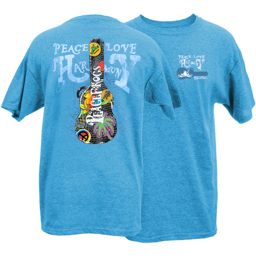 Peace Frogs Adult Guitar Case Short Sleeve T-Shirt
