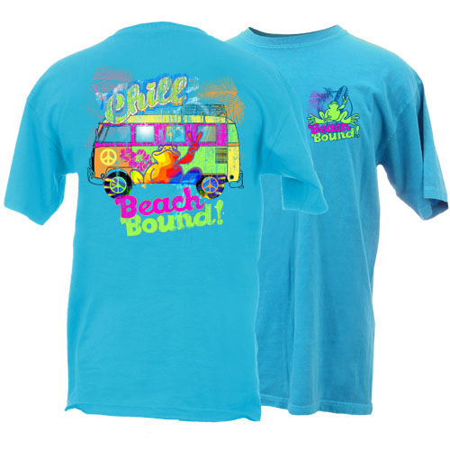 Peace Frogs Adult Beach Bound Garment Dye Short Sleeve T-Shirt