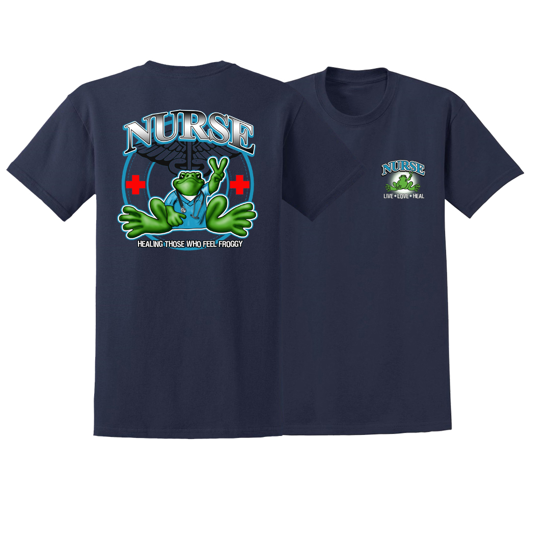 Peace Frogs Adult Nurse Short Sleeve T-Shirt