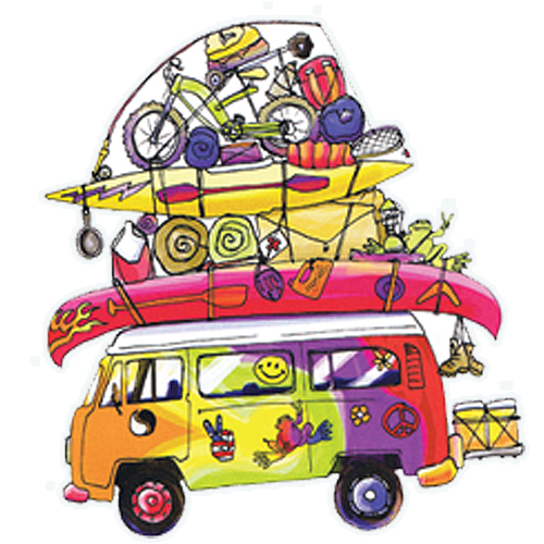 Product Image of Peace Frogs Loaded Van Sticker