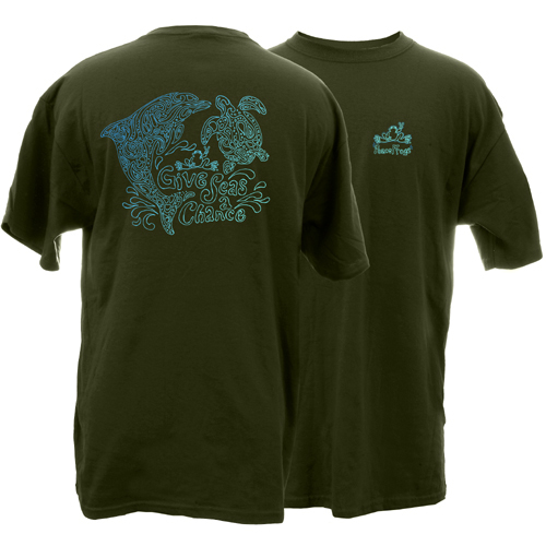 Peace Frogs Adult Give Seas A Chance Short Sleeve T-Shirt