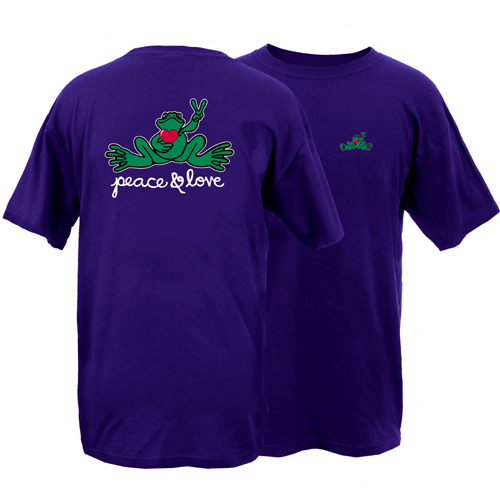 Peace Frogs Valentine's Day Frog Short Sleeve T-Shirt