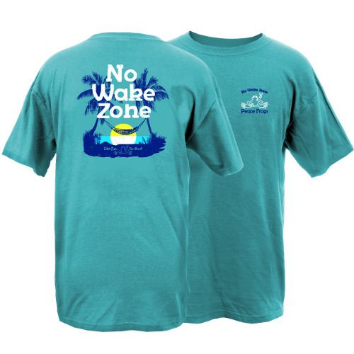 Peace Frogs No Wake Zone Frog Garment Dye Short Sleeve T-Shirt