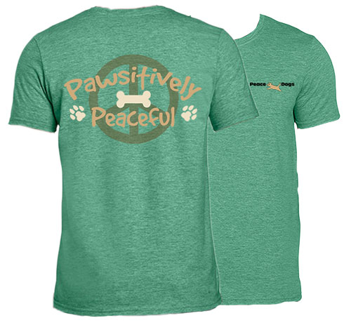 Pawsitively Peaceful Peace Dogs Short Sleeve Garment Dye T-Shirt
