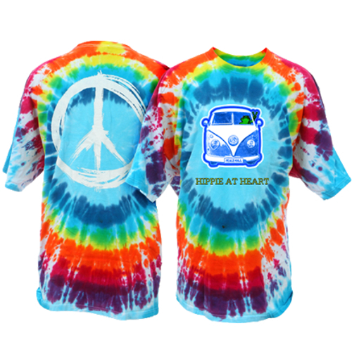 Product Image of Peace Frogs Hippie at Heart Tie Dye Short Sleeve T-Shirt