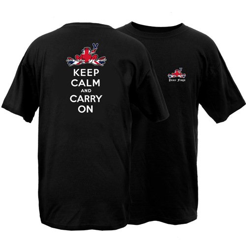 Product Image of Peace Frogs Britain Keep Calm and Carry On Short Sleeve T-Shirt