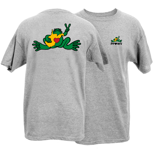 Peace Frogs Loves West Virginia Frog Short Sleeve T-Shirt