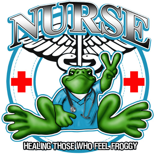 Peace Frogs Nurse Frog Sticker