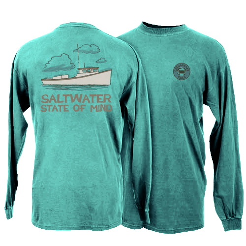 Product Image of Chesapeake Tides Adult State of Mind Garment Dye Long Sleeve T-Shirt