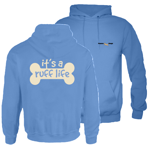 Product Image of Ruff Life Peace Dog Hood Pullover Sweatshirt