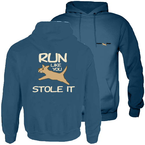 Product Image of Run Like You Stole It Peace Dog Hood Pullover Sweatshirt