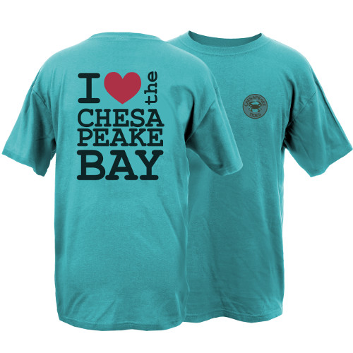 Chesapeake Tides Heart the Bay Garment Dye Short Sleeve T-Shirt