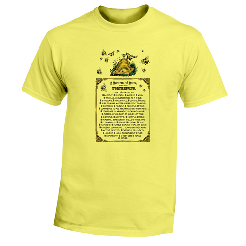 Product Image of Beyond The Pond Adult Bee Poem Short Sleeve T-Shirt