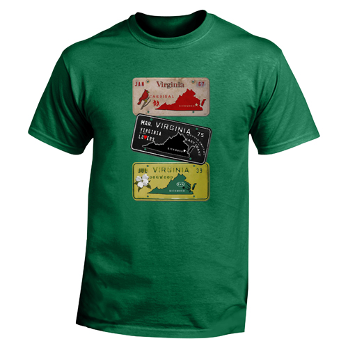 Product Image of Beyond The Pond Adult Virginia Plates Short Sleeve T-Shirt