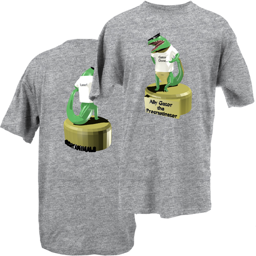Product Image of Beyond The Pond Adult Ally Gator the Procrastinator Short Sleeve T-Shirt