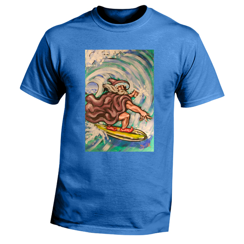 Beyond The Pond Adult Surfer Wizard Short Sleeve T-Shirt