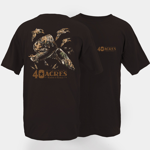 Product Image of Fourty Acres Camo Duck Landing Adult Short Sleeve T-Shirt