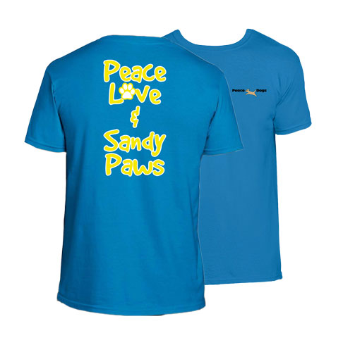 Sandy Paws Peace Dogs Short Sleeve T-Shirt