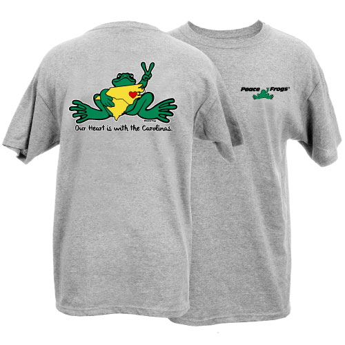Peace Frogs Pray for the Carolinas Frog Short Sleeve T-Shirt